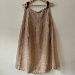 Agnes B. Linen Pleated Skirt